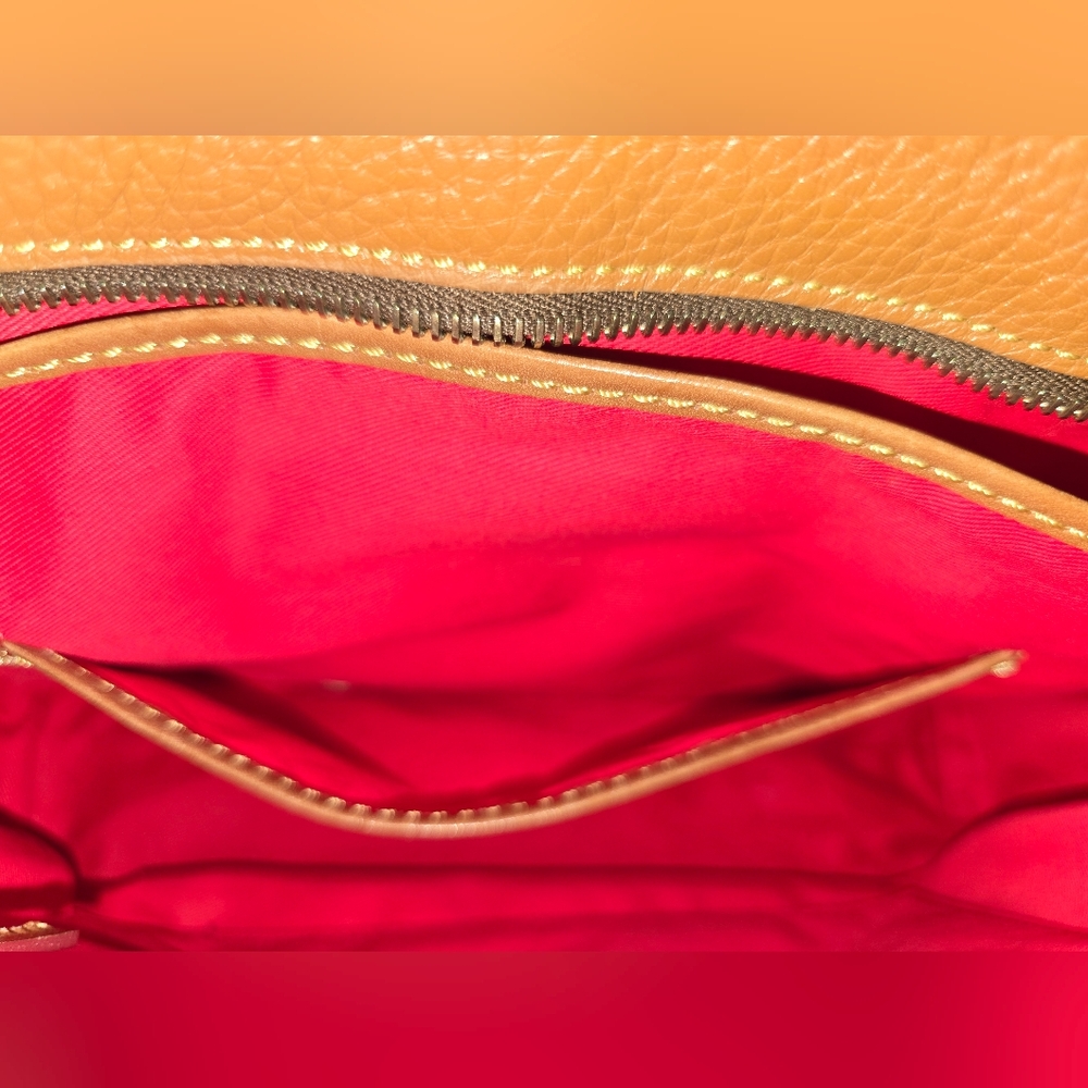 DOONEY & BOURKE Tan Pebbled Leather Satchel - Picture 9 of 13